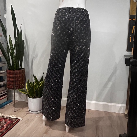 Designer Rep Jeans With Marcasite Rhinestones - Picture 6 of 14